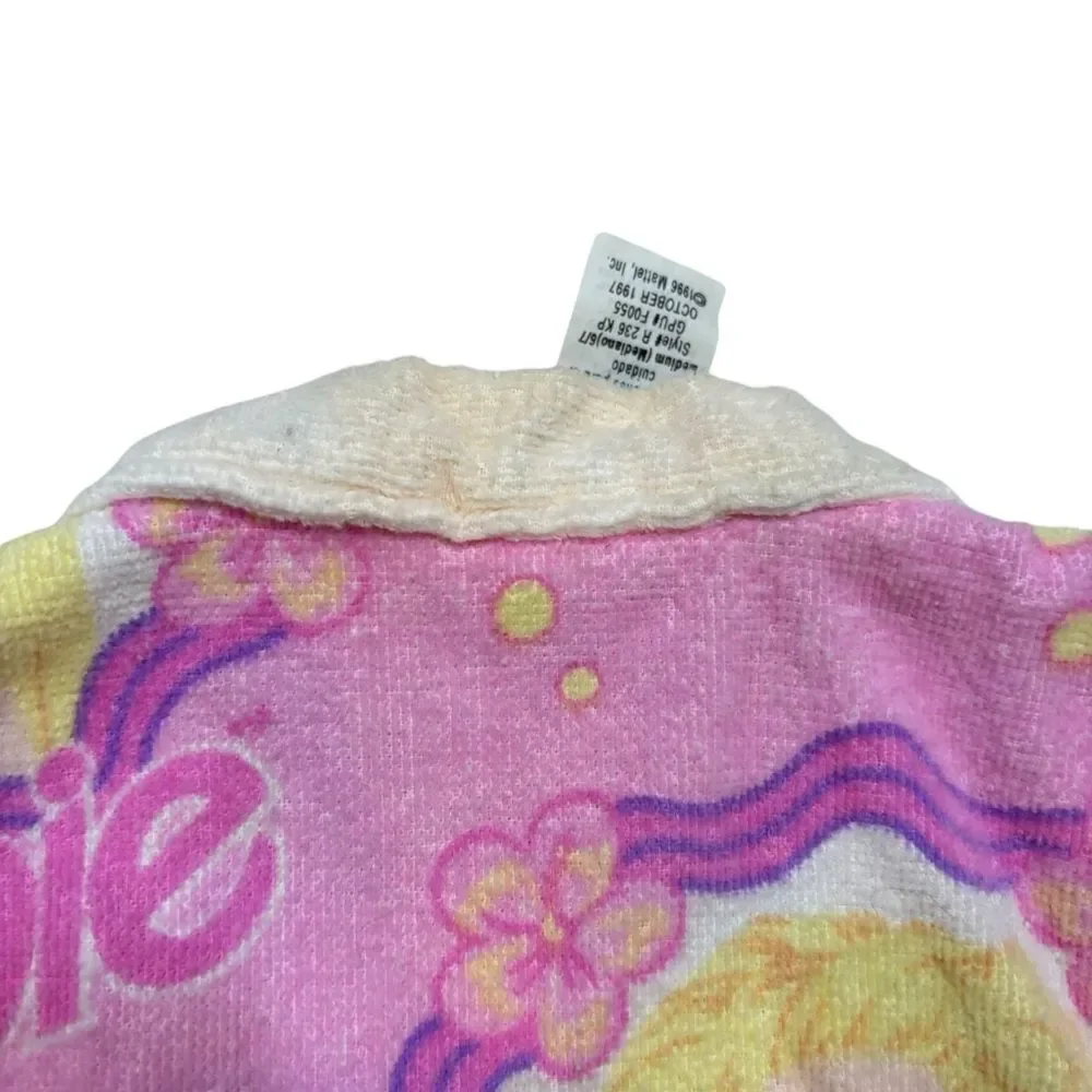 Rare Vintage 90’s Girls CoverUps Barbie Terry Cloth‎ Robe Size Medium